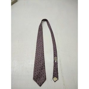 DON LOPER Of California Vintage Men's Tie Purple Retro Print